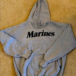 USMC Hooded Sweatshirt-Vintage Size Small EUC
